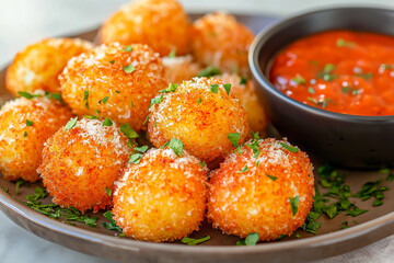Crispy Parmesan Truffle Potatoes, food photo