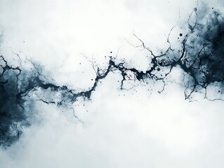 polished ceramic tile in glossy white with fine cracks and streaks