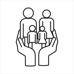 Family icon outline vector