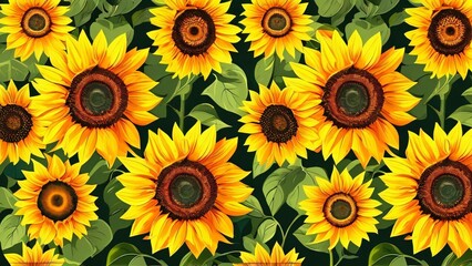 Sunflowers on White Background for International Sunflower Day: Bright and Cheerful Floral Design in Minimalist Style