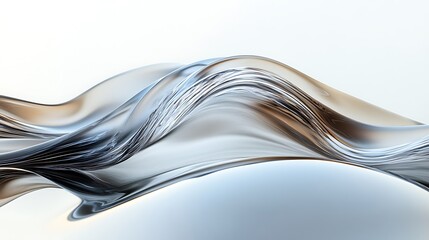 Abstract Silver Wave Background