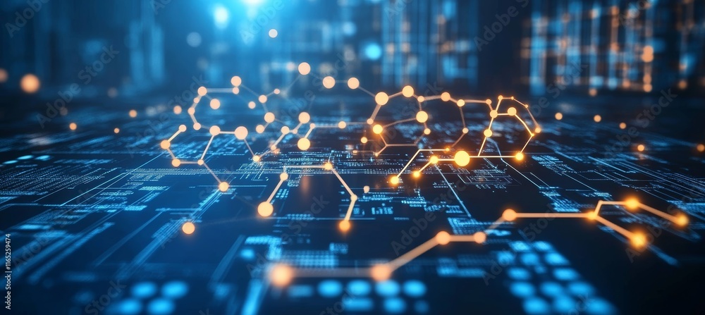 Poster Science atom networking connect structure. Technology wireless server communication system. Team social linked global digital database. Generative video AI technology.	

