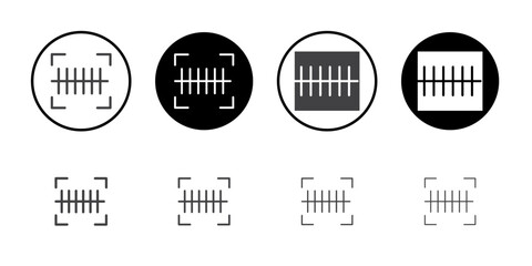 Barcode scanner icon simple vector symbol