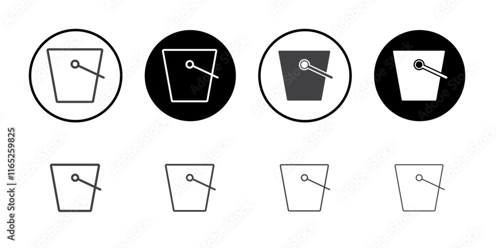 Poster bucket icon simple vector symbol