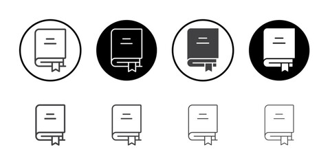 Book with bookmark icon simple vector symbol