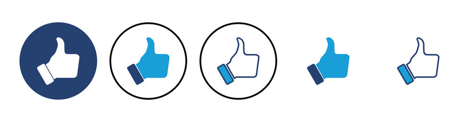 Thumbs up icon vector. Hand like. Like icon vector.