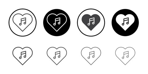 Favorite music icon simple vector symbol