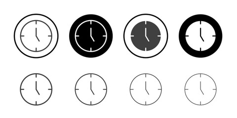 Five o clock icon simple vector symbol