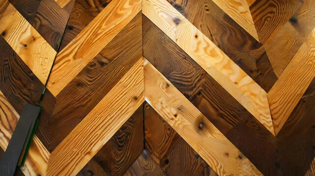 Weathered texture of the wood in a dynamic video