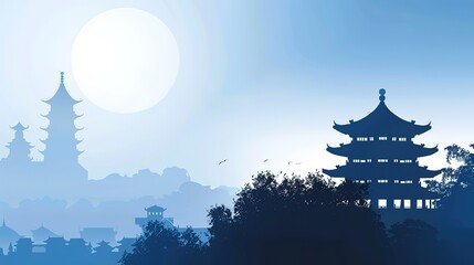 Architecture landscape Art prints Ancient chinese