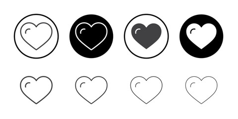 Heart icon simple vector symbol