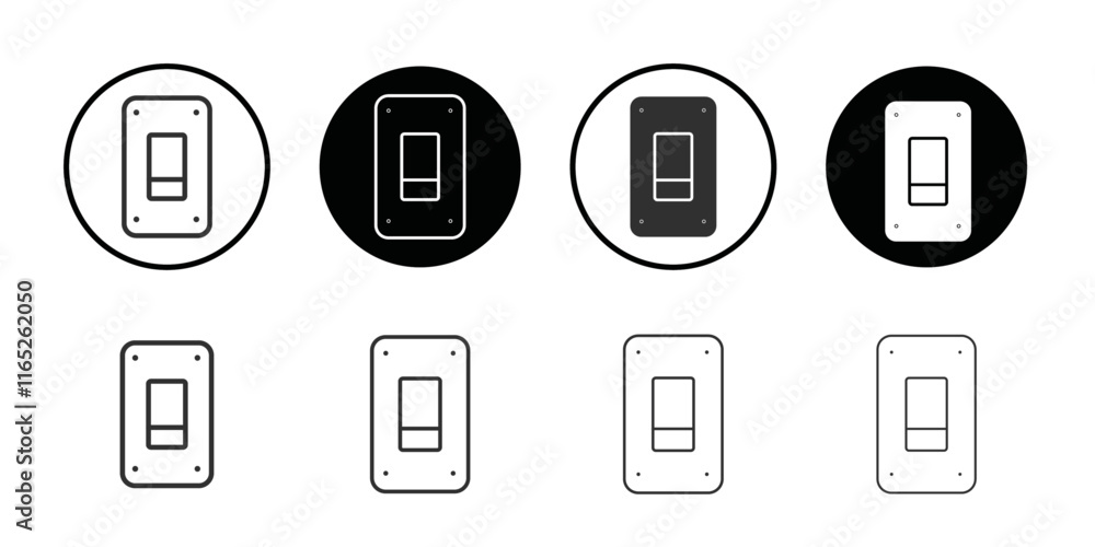 Poster light switch icon simple vector symbol