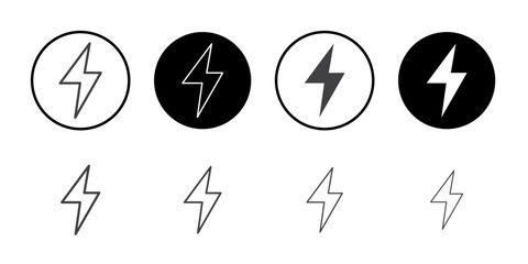 Lightning icon simple vector symbol