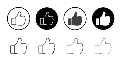 Like hand icon simple vector symbol