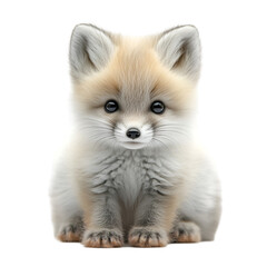 Fototapeta premium Snow Fox 3D Rendering on White Background