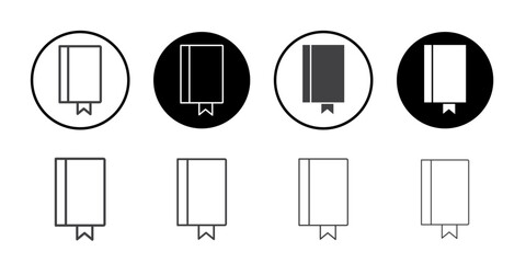 Notebook with bookmark icon simple vector symbol