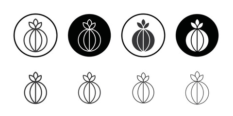 Onion bulb icon simple vector symbol