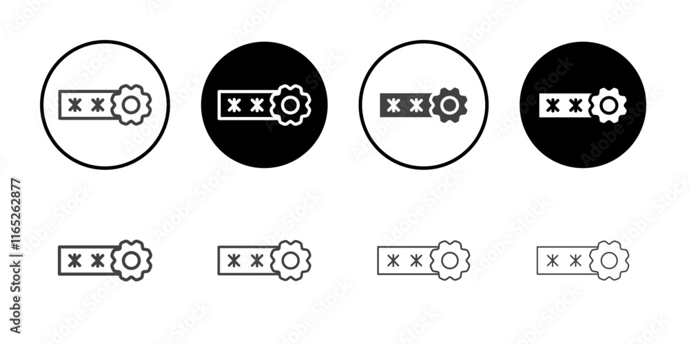 Poster password generator icon simple vector symbol