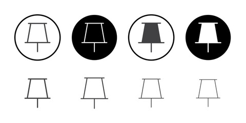 Push pin icon simple vector symbol