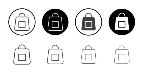 Shopping bag icon simple vector symbol