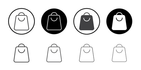 Shopping bag icon simple vector symbol
