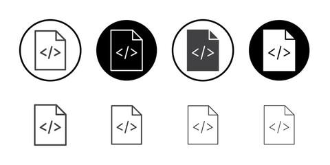 Source code icon simple vector symbol