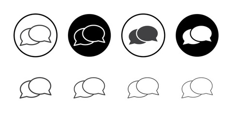 Speech bubbles icon simple vector symbol