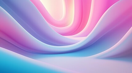 Mesmerizing Neon Fluid Waves in Vibrant 3D Digital Interior Visualization