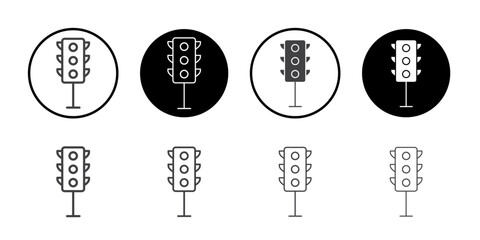 Traffic light icon simple vector symbol