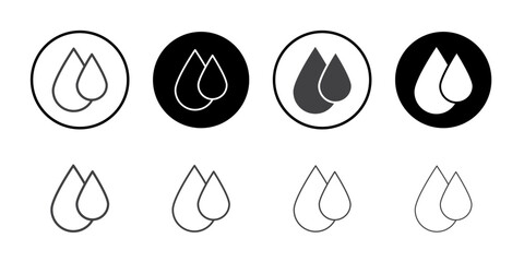 Water drop icon simple vector symbol