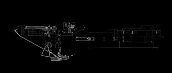 3D illustration of industrial project