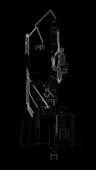 3D illustration of industrial project