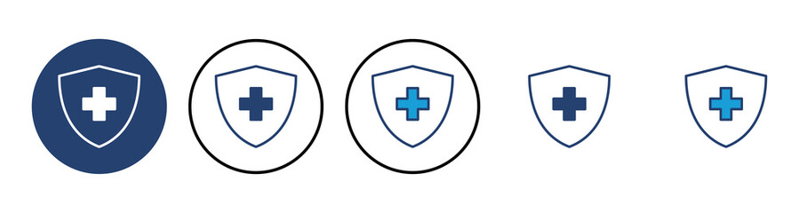 Health insurance icon vector. Insurance health document icon