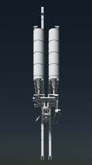 3D illustration of industrial project