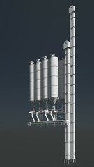 3D illustration of industrial project