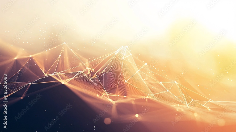 Aufkleber Abstract plexus background connecting dots and lines creating futuristic network visualizations