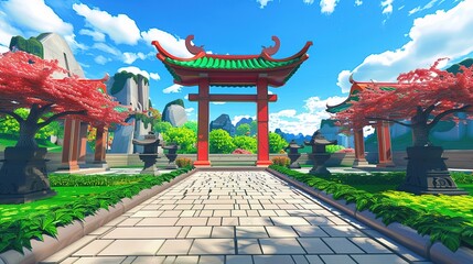 Chinese architecture landscape Ancient chinese