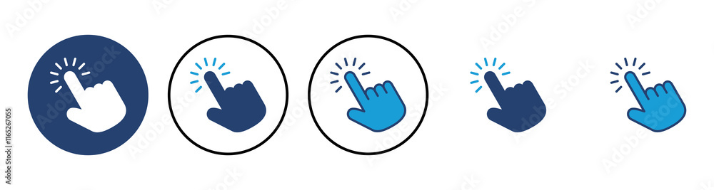 Aufkleber hand cursor icon. cursor icon vector. hand cursor icon click