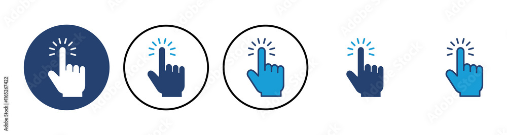 Aufkleber hand click icon vector. pointer icon vector. hand cursor icon vector