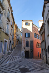 A street among the picturesque of Morcone, a town in the province of Benevento, Italy.	