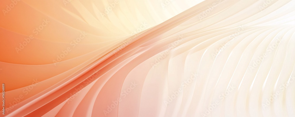 Aufkleber abstract orange and white wavy lines creating dynamic background