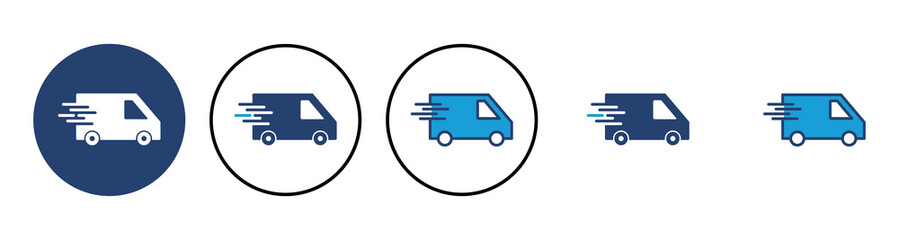 Fast shipping delivery truck icon vector. Delivery truck icon. fast delivery icon