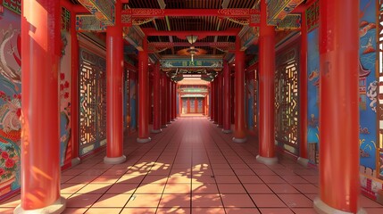 Fantasy art Oriental chinese temple fantasy