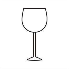 Glass icon outline vector