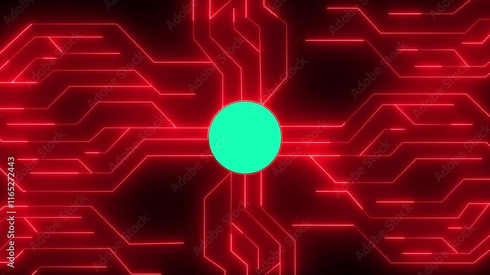 Poster artificial intelligence concept. animation of circuit board. hud future technology digital backgroun