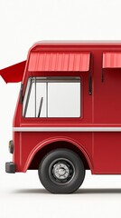 Modern Red Food Truck Design - A Stylish Mobile Restaurant for Your Business