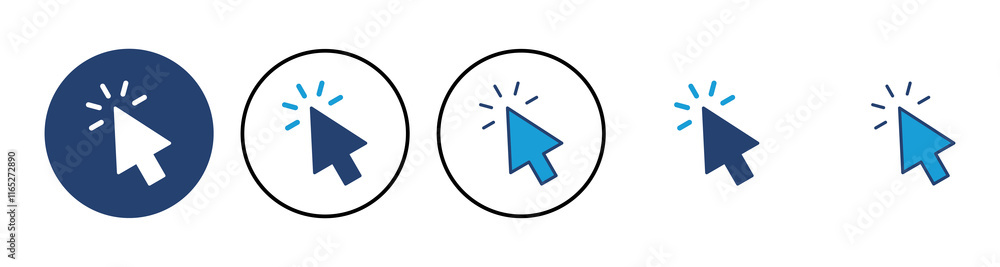 Aufkleber click icon vector. pointer arrow icon. cursor icon vector