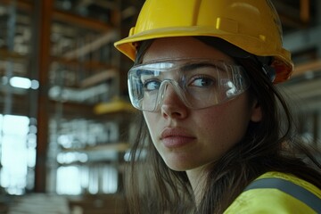 Construction worker with personal protective equipment