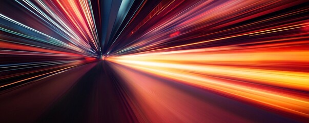 Abstract speed motion in urban highway road tunnel