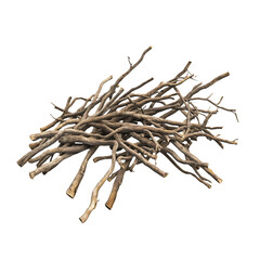 Obraz premium a pile of tree branches on a transparent background